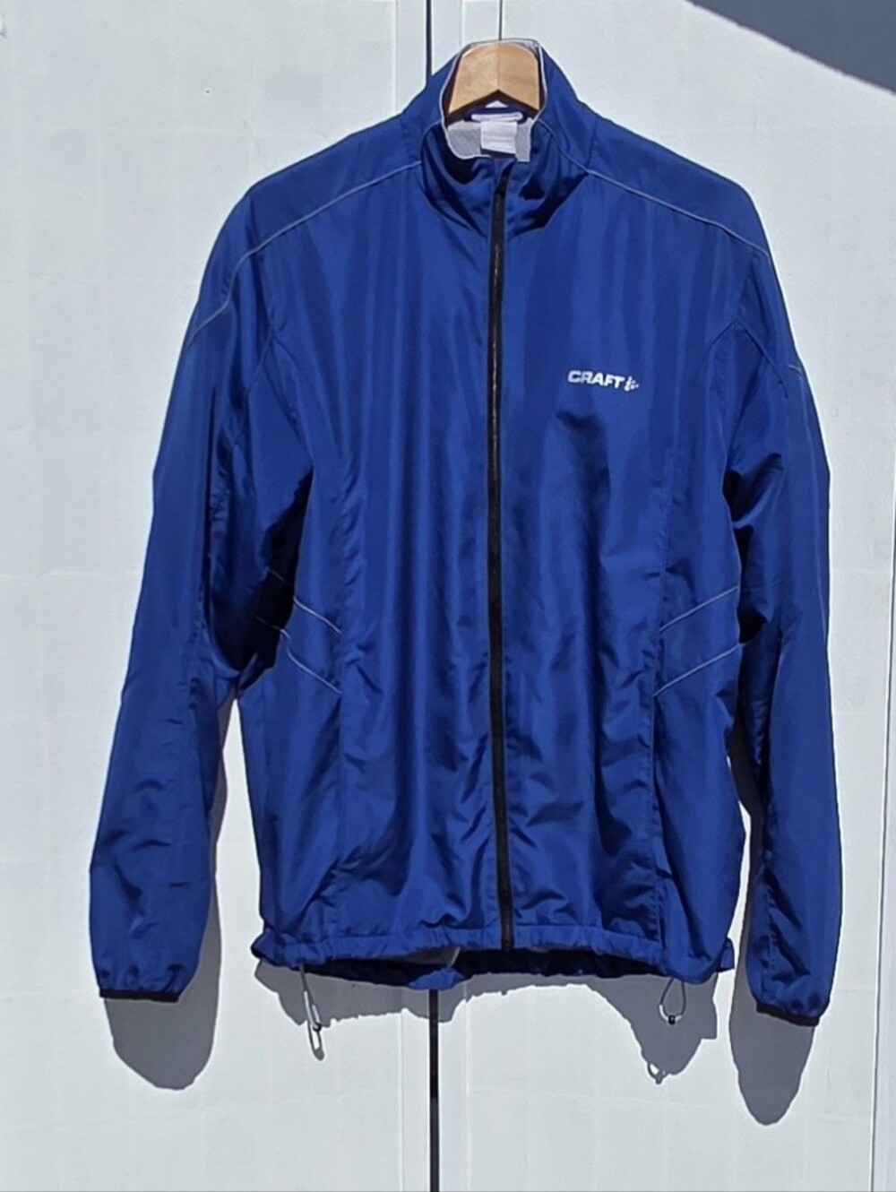Craft Blue Men's Lightweight Zip Windbreaker Jacket Size L